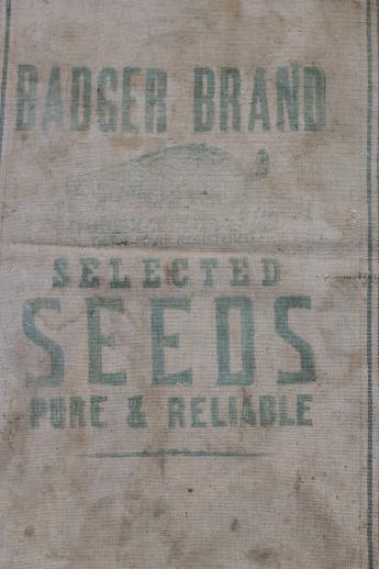 photo of lot antique striped heavy cotton feed sacks grain bags, vintage farm primitive fabric #13