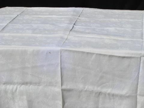 photo of lot antique & vintage Irish linen & cotton damask table linens, 10 tablecloths #8