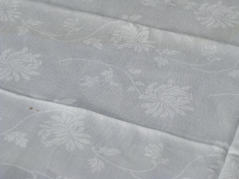 photo of lot antique & vintage Irish linen & cotton damask table linens, 10 tablecloths #9