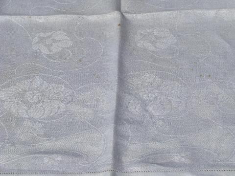 photo of lot antique & vintage Irish linen & cotton damask table linens, 10 tablecloths #11