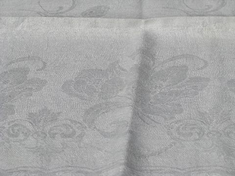 photo of lot antique & vintage Irish linen & cotton damask table linens, 10 tablecloths #14