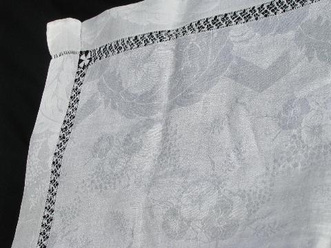 photo of lot antique & vintage Irish linen & cotton damask table linens, 10 tablecloths #15