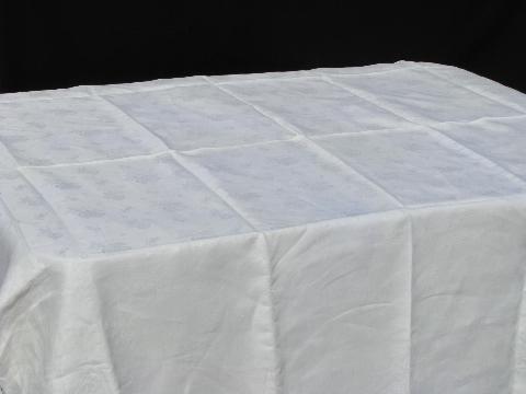 photo of lot antique & vintage Irish linen & cotton damask table linens, 10 tablecloths #16
