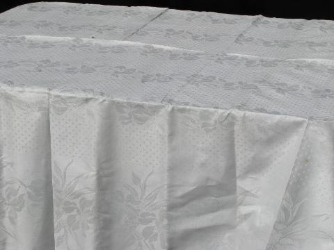 photo of lot antique & vintage Irish linen & cotton damask table linens, 10 tablecloths #18