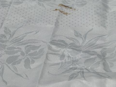 photo of lot antique & vintage Irish linen & cotton damask table linens, 10 tablecloths #19