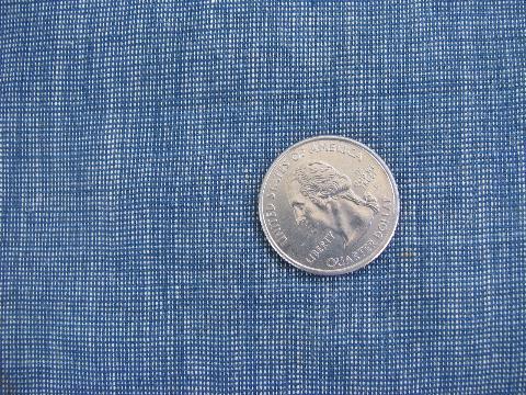 photo of lot antique vintage cotton fabric, work shirting, indigo chambray, heavy ticking #2