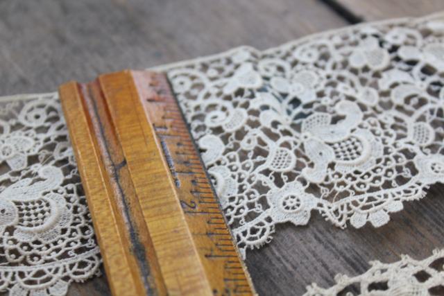 photo of lot antique vintage dress trims, lace collars & scraps Victorian Edwardian era #3