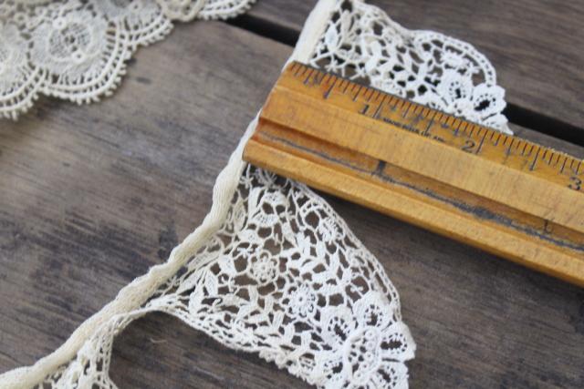 photo of lot antique vintage dress trims, lace collars & scraps Victorian Edwardian era #12