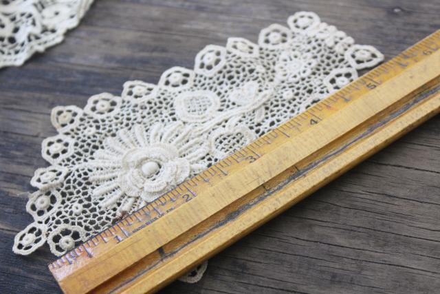 photo of lot antique vintage dress trims, lace collars & scraps Victorian Edwardian era #13