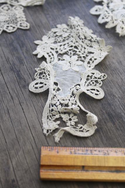 photo of lot antique vintage dress trims, lace collars & scraps Victorian Edwardian era #14