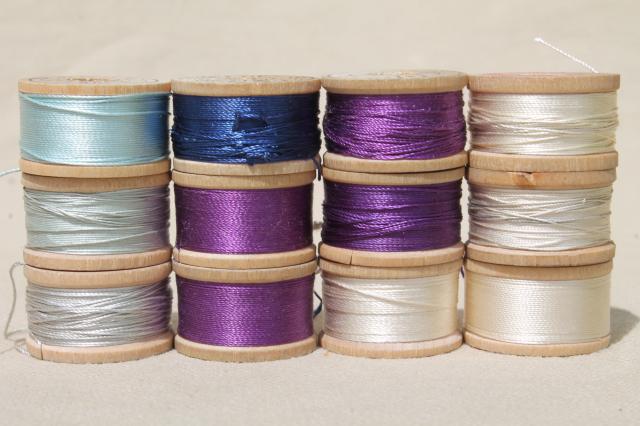 photo of lot antique vintage pure silk buttonhole twist embroidery sewing thread #3