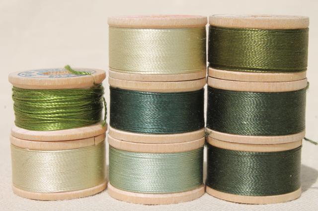 photo of lot antique vintage pure silk buttonhole twist embroidery sewing thread #4
