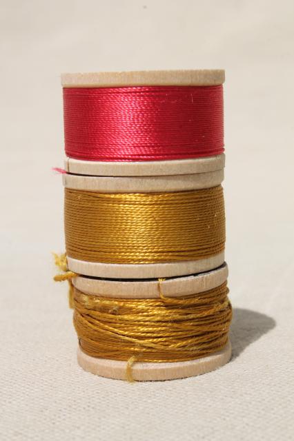 photo of lot antique vintage pure silk buttonhole twist embroidery sewing thread #5