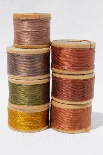 photo of lot antique & vintage pure silk embroidery sewing thread, silk buttonhole twist #5