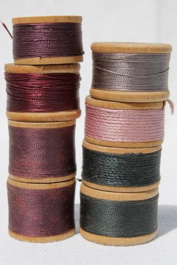 photo of lot antique & vintage pure silk embroidery sewing thread, silk buttonhole twist #7