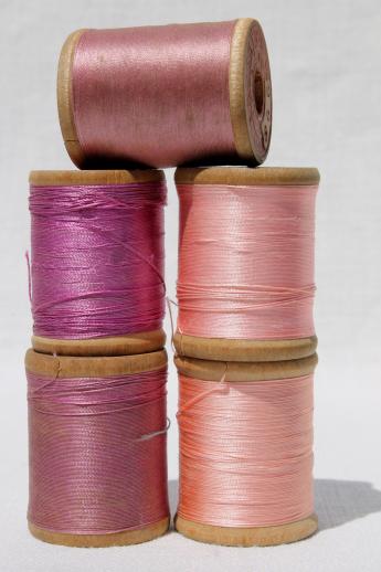 photo of lot antique & vintage pure silk embroidery sewing thread, silk buttonhole twist #9