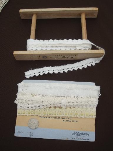 photo of lot antique vintage sewing trims, fine cotton lace edgings & crochet  #3