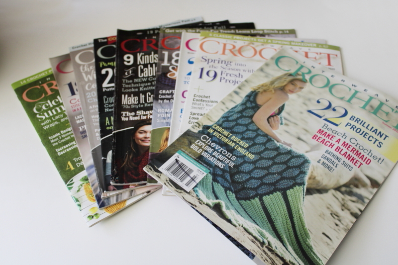 photo of lot back issues Interweave Crochet magazines crocheting techniques patterns fashion  #1