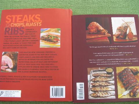 photo of lot big specialty cookbooks, steaks, chops, roasts, bones - all meat! #8