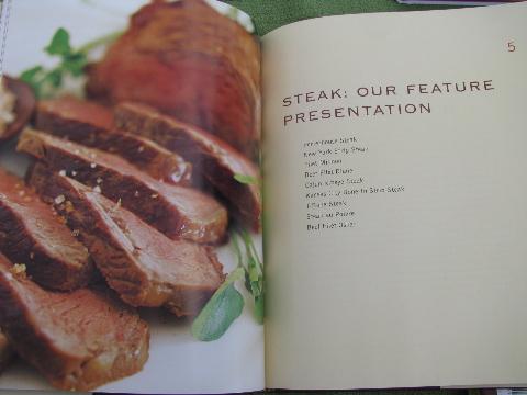 photo of lot big specialty cookbooks, steaks, chops, roasts, bones - all meat! #10