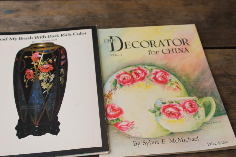 photo of lot china painting books, illustrated instructions how to supplies brush stroke techniques #7