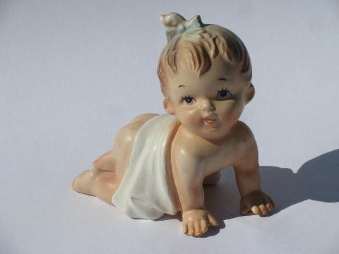 photo of lot china piano babies, cute bare bottom baby figurines, vintage Japan #2