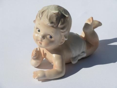 photo of lot china piano babies, cute bare bottom baby figurines, vintage Japan #3