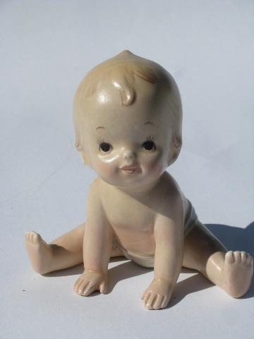 photo of lot china piano babies, cute bare bottom baby figurines, vintage Japan #5