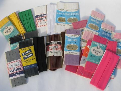 photo of lot cotton seam tape binding, vintage sewing trim #4