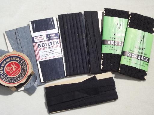 photo of lot cotton seam tape & quilt  binding, vintage sewing trim, all colors! #2