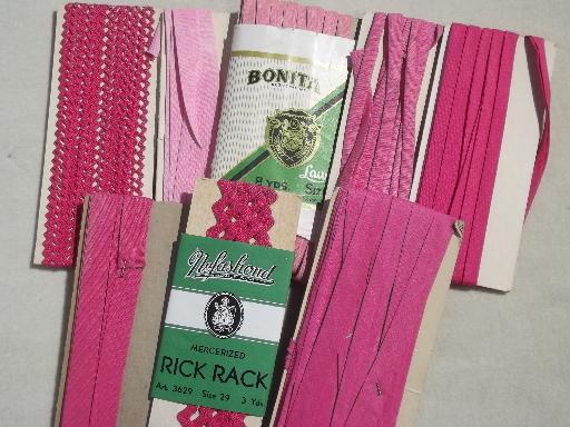 photo of lot cotton seam tape & quilt  binding, vintage sewing trim, all colors! #5