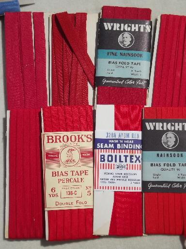 photo of lot cotton seam tape & quilt  binding, vintage sewing trim, all colors! #6