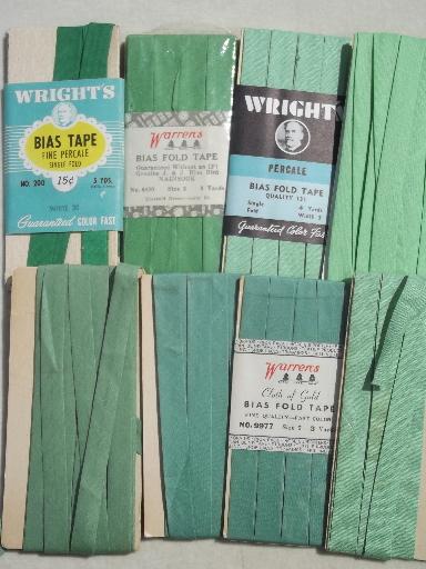 photo of lot cotton seam tape & quilt  binding, vintage sewing trim, all colors! #8