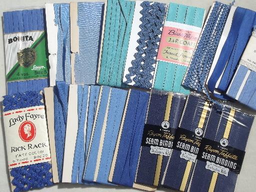 photo of lot cotton seam tape & quilt  binding, vintage sewing trim, all colors! #9