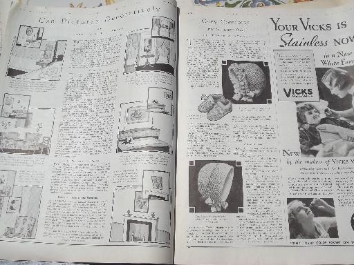 photo of lot early 1900s vintage Needlecraft Home Arts magazines, antique patterns #6