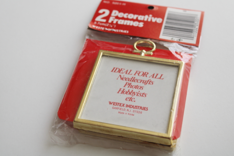 photo of lot gold plastic mini ornament frames, for cross-stitch embroidery needlework crafts #6