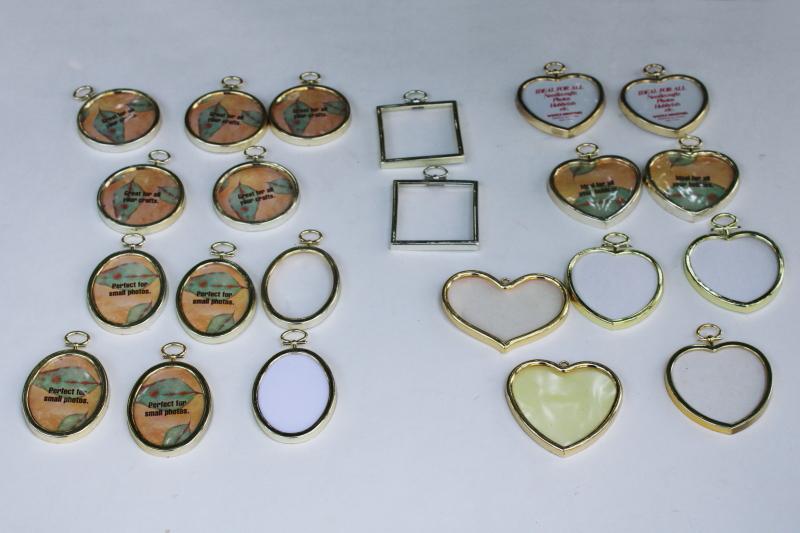 photo of lot gold plastic mini ornament frames, for cross-stitch embroidery needlework crafts #1