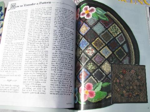 photo of lot hooked rug making books, rug hooking, rug hooker magazines #9