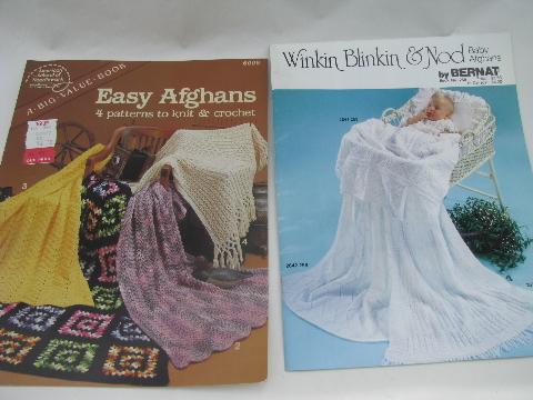 photo of lot knitting / crochet pattern booklets, afghan - baby blanket patterns #3