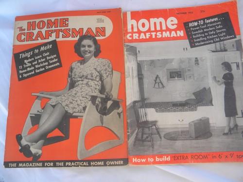 photo of lot mid century Home Craftsman magazines w/ projects and advertising #2