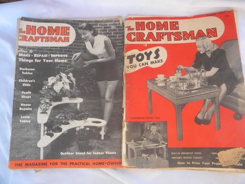 photo of lot mid century Home Craftsman magazines w/ projects and advertising #3