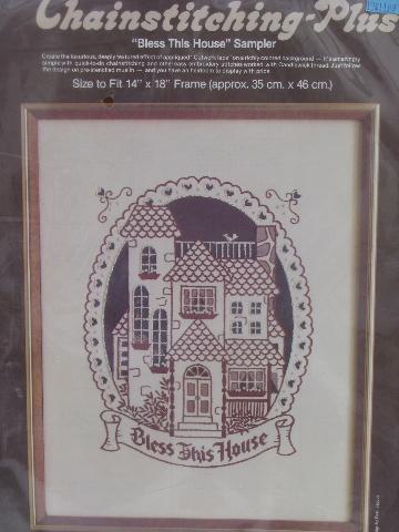 photo of lot needlepoint and cross-stitch embroidery kits, Victorian houses #4