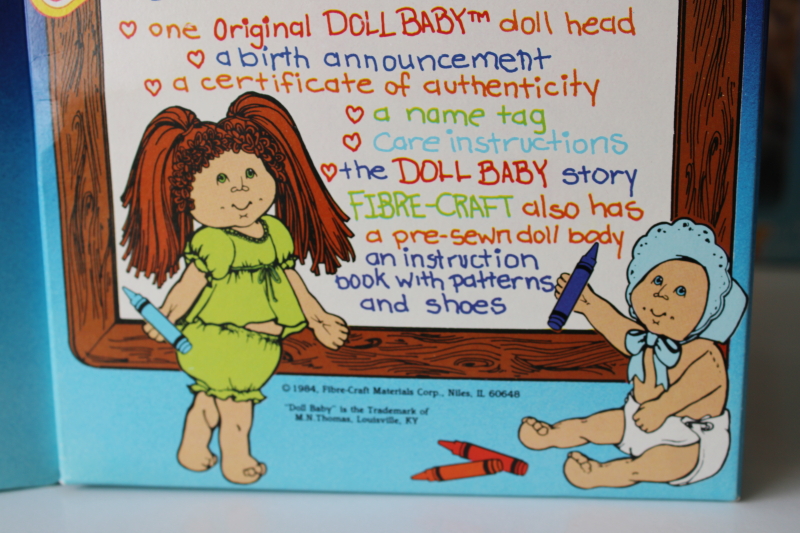 photo of lot new old stock Doll Baby heads Martha Nelson Thomas, Cabbage Patch Kids style dolls boys short hair  #7