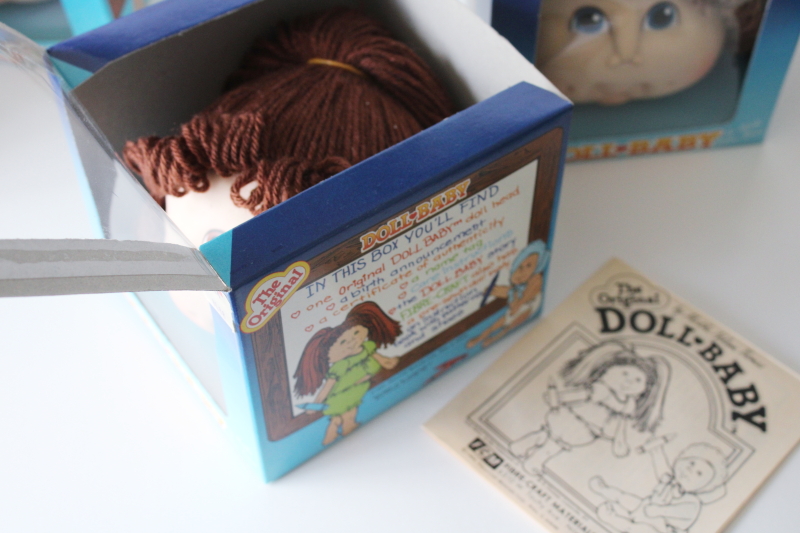 photo of lot new old stock Doll Baby heads Martha Nelson Thomas, Cabbage Patch Kids style dolls girls long hair  #8