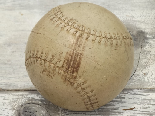 photo of lot of 10 worn old baseballs & softballs, vintage baseball collection  #6