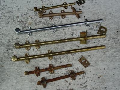 photo of lot of 12''+ vintage architectural surface hardware #1