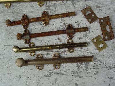 photo of lot of 12''+ vintage architectural surface hardware #2