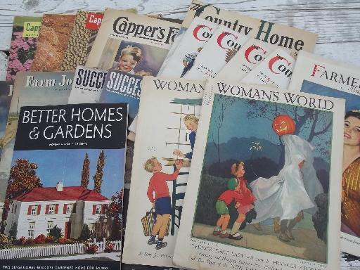 photo of lot of 16 1930s and 40s vintage farmer, country home and farm wife magazines #1