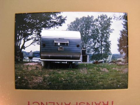 photo of lot of 18 Airstream vintage, 35mm photo slides of retro campers, camper trailers etc. #6