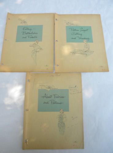 photo of lot of 1950s vintage Singer home sewing instruction booklets w/illustrations #2